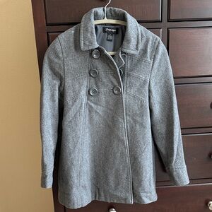 Papaya Classic Gray Pea Coat (fits like xxs)